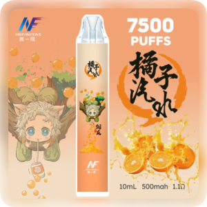 INF無限電子煙鬼滅之刃一次性拋棄式7500口【橘子汽水】